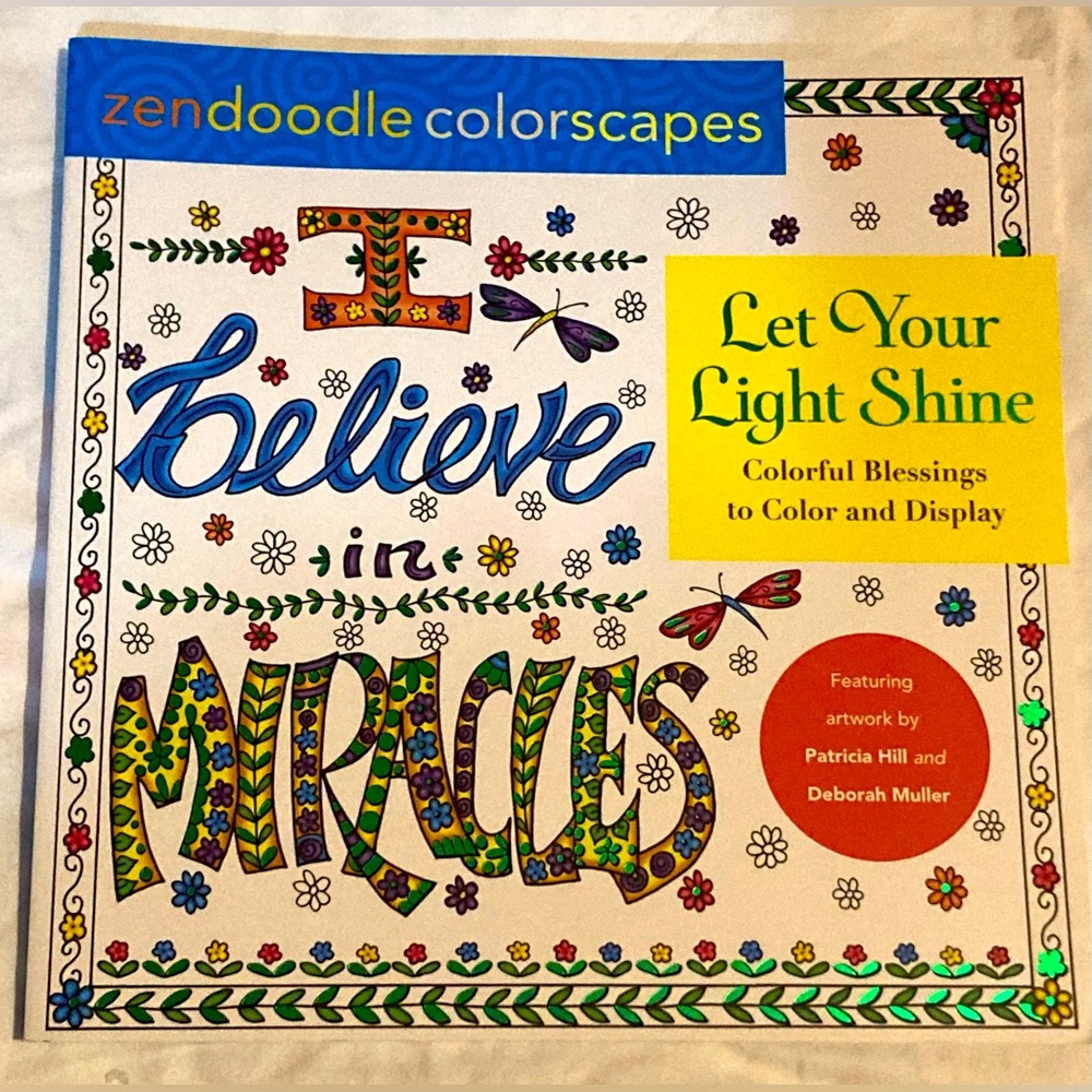 Zen Doodle Let Your Light Shine adult coloring book